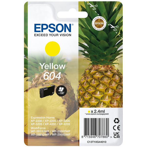Original Epson Tinte C13T10G44010 / 604 / C13T10G44010 gelb für C13T10G44010